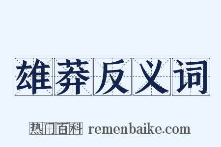 雄莽反义词是什么意思的图片